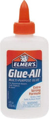 Elmer's - 4 oz Bottle White All Purpose Glue - 5 min Working Time, Bonds to Ceramic, Fabric, Leather, Paper & Wood - Caliber Tooling