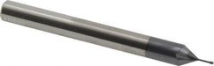 Carmex - #0-80 UNF, 0.045" Cutting Diam, 3 Flute, Solid Carbide Helical Flute Thread Mill - Internal Thread, 0.16" LOC, 2-1/2" OAL, 1/4" Shank Diam - Caliber Tooling