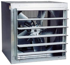 Fantech - 30" Blade, Belt Drive, 1 hp, 9,535 CFM, TEAO Exhaust Fan - 34-1/4" Opening Height x 34-1/4" Opening Width, 25-1/4" Deep, 208 to 220/440 Volt, 1 Speed, Three Phase - Caliber Tooling