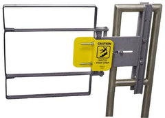 FabEnCo - Galvanized Carbon Steel Self Closing Rail Safety Gate - Fits 37 to 39-1/2" Clear Opening, 39-1/2" Wide x 22" Door Height, 48 Lb, Gray, Silver - Caliber Tooling