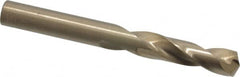 Hertel - 5/16" 135° Spiral Flute Cobalt Screw Machine Drill Bit - Bright Finish, Right Hand Cut, 1-5/8" Flute Length, 2-13/16" OAL, Split Point, Straight Shank - Caliber Tooling