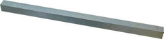 Made in USA - 12" Long x 5/8" High x 5/8" Wide, Zinc-Plated Undersized Key Stock - C1018 Steel - Caliber Tooling