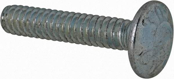 Value Collection - #10-24 UNC 1" Length Under Head, Standard Square Neck, Carriage Bolt - Grade 2 Steel, Zinc-Plated Finish - Caliber Tooling