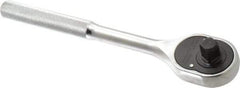 Proto - 1/2" Drive Pear Head Ratchet - Full Polish Chrome Finish, 10" OAL, 24 Gear Teeth - Caliber Tooling