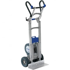 Wesco Industrial Products - 725 Lb Capacity 47" OAH Stair Climbing Battery Powered Hand Truck - Ergonomic Dual Grip Handle, Aluminum, Microcellular Wheels - Caliber Tooling