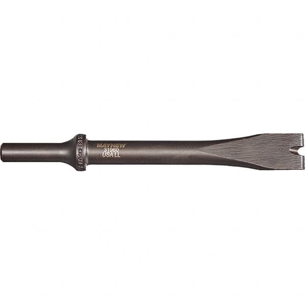 Mayhew - 1/2" Head Width, 6-1/4" OAL, Slotting Tool Chisel - Round Drive, Round Shank, Steel - Caliber Tooling