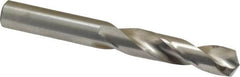 Cleveland - 0.404" 135° Spiral Flute High Speed Steel Screw Machine Drill Bit - Bright Finish, Right Hand Cut, 1-15/16" Flute Length, 3-5/16" OAL, Split Point, Straight Shank - Caliber Tooling