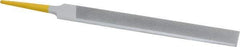 PFERD - 6" Swiss Pattern Hand File - Double Cut, 5/8" Width Diam x 5/32" Thick, With Tang - Caliber Tooling