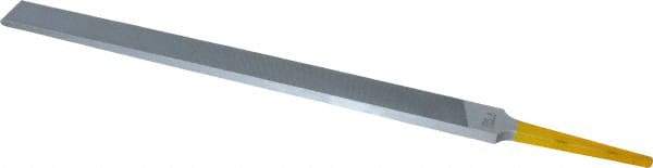 PFERD - 8" Swiss Pattern Regular Pillar File - Double Cut, 9/16" Width Diam x 7/32" Thick, With Tang - Caliber Tooling