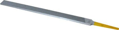 PFERD - 8" Swiss Pattern Regular Pillar File - Double Cut, 9/16" Width Diam x 7/32" Thick, With Tang - Caliber Tooling