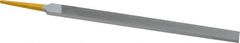 PFERD - 8" Swiss Pattern Regular Pillar File - Double Cut, 9/16" Width Diam x 7/32" Thick, With Tang - Caliber Tooling