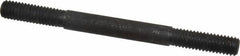 Gibraltar - 3/8-16 4-1/2" OAL Equal Double Threaded Stud - Alloy Steel, Black Oxide Finish, 1-1/4" Equal Thread Length - Caliber Tooling