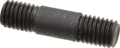 Gibraltar - 1/2-13 2" OAL Equal Double Threaded Stud - Alloy Steel, Black Oxide Finish, 5/8" Equal Thread Length - Caliber Tooling