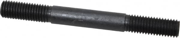 Gibraltar - 5/8-11 6" OAL Equal Double Threaded Stud - Alloy Steel, Black Oxide Finish, 1-3/4" Equal Thread Length - Caliber Tooling