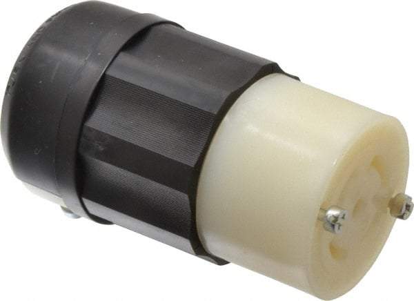 Leviton - 277/480 VAC, 30 Amp, L22-30R Configuration, Industrial Grade, Self Grounding Connector - 3 Phase, 4 Poles, 0.595 to 1.15 Inch Cord Diameter - Caliber Tooling