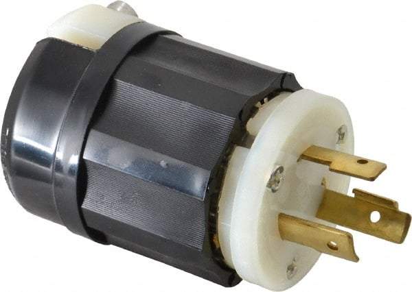 Leviton - 125 VAC, 20 Amp, L5-20P Configuration, Industrial Grade, Self Grounding Connector - 1 Phase, 2 Poles, 0.385 to 0.78 Inch Cord Diameter - Caliber Tooling