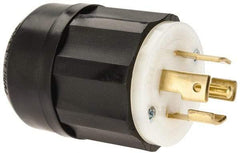 Leviton - 277/480 VAC, 30 Amp, L22-30P Configuration, Industrial Grade, Self Grounding Plug - 3 Phase, 4 Poles, 0.595 to 1.15 Inch Cord Diameter - Caliber Tooling