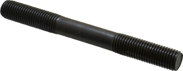 Gibraltar - M16x2.0 150mm OAL Equal Double Threaded Stud - Alloy Steel, Black Oxide Finish, 47mm Equal Thread Length, Metric - Caliber Tooling