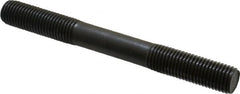 Gibraltar - M16x2.0 150mm OAL Equal Double Threaded Stud - Alloy Steel, Black Oxide Finish, 47mm Equal Thread Length, Metric - Caliber Tooling