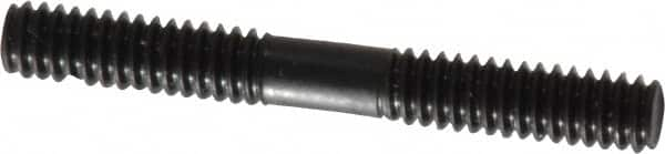 Gibraltar - 1/4-20 2" OAL Equal Double Threaded Stud - Alloy Steel, Black Oxide Finish, 3/4" Equal Thread Length - Caliber Tooling