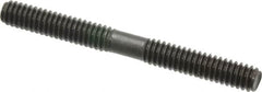 Gibraltar - 1/4-20 2-1/2" OAL Equal Double Threaded Stud - Alloy Steel, Black Oxide Finish, 1" Equal Thread Length - Caliber Tooling