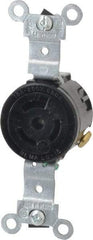 Leviton - 250 VAC, 15 Amp, L6-15R NEMA, Self Grounding Receptacle - 2 Poles, 3 Wire, Female End, Black - Caliber Tooling