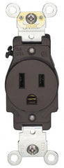 Hubbell Wiring Device-Kellems - 125 VAC, 50 Amp, 5-50R NEMA Configuration, Black, Industrial Grade, Self Grounding Single Receptacle - 1 Phase, 2 Poles, 3 Wire, Flush Mount - Caliber Tooling