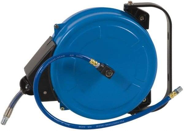 PRO-SOURCE - 33' Spring Retractable Hose Reel - 300 psi, Hose Included - Caliber Tooling