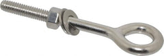 Value Collection - 3/8-16, Electropolished Finish, Stainless Steel Wire Turned Closed Eye Bolt - 2" Thread Length, 21/32" ID x 3/8" OD, 4-1/8" Shank Length - Caliber Tooling