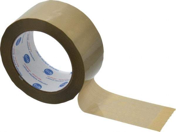 Intertape - 2" x 60 Yd Natural (Color) Rubber Adhesive Sealing Tape - Polypropylene Film Backing, 3 mil Thick, 32 Lb Tensile Strength, Series 1100 - Caliber Tooling