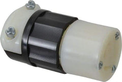 Leviton - 125 VAC, 15 Amp, L5-15R Configuration, Industrial Grade, Self Grounding Connector - 1 Phase, 2 Poles, 0.245 to 0.7 Inch Cord Diameter - Caliber Tooling