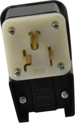 Leviton - 125 VAC, 30 Amp, 5-30P NEMA, Angled, Self Grounding, Industrial Grade Plug - 2 Pole, 3 Wire, 1 Phase, Nylon, Black - Caliber Tooling