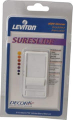 Leviton - 1 Pole, 120 VAC, 60 Hz, 600 Watt, Residential Grade, Rocker, Wall and Dimmer Light Switch - 1.73 Inch Wide x 4.13 Inch High, Incandescent - Caliber Tooling