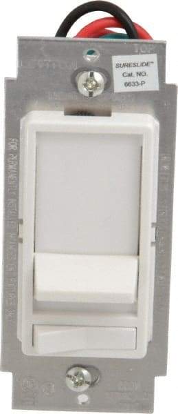 Leviton - 1 Pole, 120 VAC, 60 Hz, 600 Watt, Residential Grade, Rocker, Wall and Dimmer Light Switch - 1.73 Inch Wide x 4.13 Inch High, Incandescent - Caliber Tooling