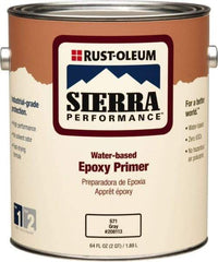 Rust-Oleum - 1 Gal Gray Water-Based Acrylic Enamel Primer - 215 to 320 Sq Ft Coverage, 3 gL Content, Quick Drying, Interior/Exterior - Caliber Tooling