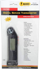 General - -58 to 302°F Pocket Digital Thermometer - LCD Display, Stainless Steel Probe Sensor, Battery Power - Caliber Tooling