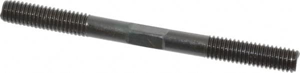 Gibraltar - 3/8-16 4-1/2" OAL Equal Double Threaded Stud - Alloy Steel, Black Oxide Finish, 1-1/4" Equal Thread Length - Caliber Tooling