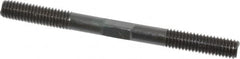 Gibraltar - 3/8-16 4-1/2" OAL Equal Double Threaded Stud - Alloy Steel, Black Oxide Finish, 1-1/4" Equal Thread Length - Caliber Tooling