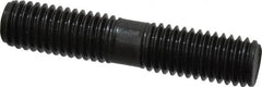 Gibraltar - 1/2-13 2-1/2" OAL Equal Double Threaded Stud - Alloy Steel, Black Oxide Finish, 1" Equal Thread Length - Caliber Tooling