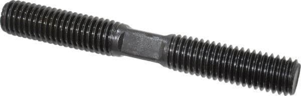 Gibraltar - 1/2-13 4" OAL Equal Double Threaded Stud - Alloy Steel, Black Oxide Finish, 1-1/2" Equal Thread Length - Caliber Tooling