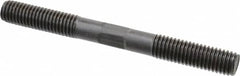 Gibraltar - 1/2-13 5" OAL Equal Double Threaded Stud - Alloy Steel, Black Oxide Finish, 1-1/2" Equal Thread Length - Caliber Tooling