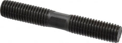 Gibraltar - 5/8-11 4" OAL Equal Double Threaded Stud - Alloy Steel, Black Oxide Finish, 1-5/8" Equal Thread Length - Caliber Tooling