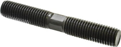 Gibraltar - 3/4-10 5" OAL Equal Double Threaded Stud - Alloy Steel, Black Oxide Finish, 2" Equal Thread Length - Caliber Tooling