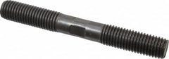 Gibraltar - 3/4-10 6" OAL Equal Double Threaded Stud - Alloy Steel, Black Oxide Finish, 2" Equal Thread Length - Caliber Tooling