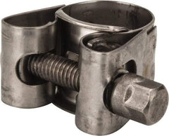 Mikalor - 3/4" Hose, 0.71" Wide x 0.04" Thick, T-Bolt Hose Clamp - 0.67 to 3/4" Diam, Stainless Steel - Caliber Tooling