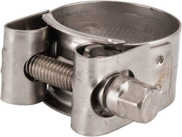 Mikalor - 1-1/8" Hose, 0.71" Wide x 0.04" Thick, T-Bolt Hose Clamp - 1.06 to 1.14" Diam, Stainless Steel - Caliber Tooling