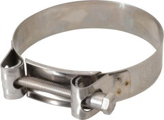 Mikalor - 4" Hose, 0.98" Wide x 0.04" Thick, T-Bolt Hose Clamp - 3.82 to 4.1" Diam, Stainless Steel - Caliber Tooling