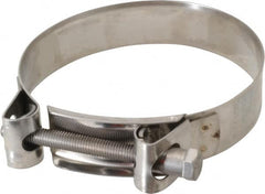 Mikalor - 4-1/4" Hose, 0.98" Wide x 0.04" Thick, T-Bolt Hose Clamp - 4.1 to 4.41" Diam, Stainless Steel - Caliber Tooling