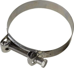 Mikalor - 5-1/4" Hose, 1.1" Wide x 0.051" Thick, T-Bolt Hose Clamp - 5.11 to 5.51" Diam, Stainless Steel - Caliber Tooling