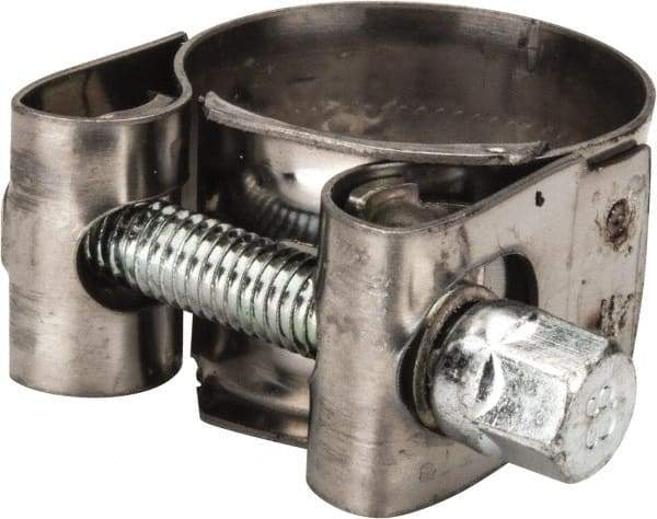 Mikalor - 1" Hose, 0.71" Wide x 0.04" Thick, T-Bolt Hose Clamp - 0.98 to 1.06" Diam, Stainless Steel Band, Housing & Zinc Plated Screw - Caliber Tooling